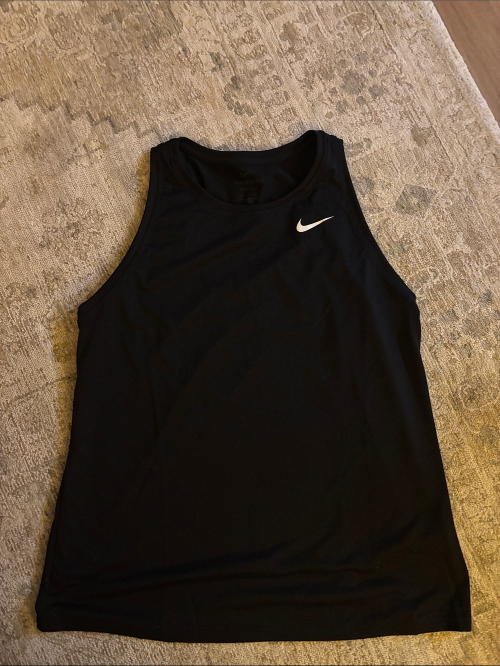 Nike Black Tank Top with White Swoosh